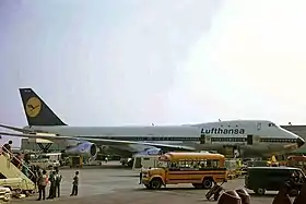 D-ABYB, le Boeing 747 impliqué dans l'accident, ici en juillet 1970.