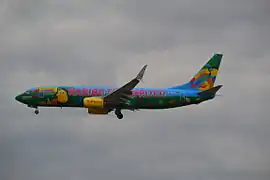 Boeing 737-800 Paradiesvogel de TUIfly aux couleurs d'Haribo Tropifrutti (2015).