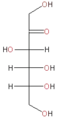 D-fructose (représentation de Fischer).