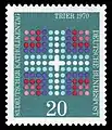 Timbre postal commémorant le 83e Katholikentag allemand à Trèves en 1970