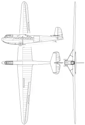 vue en plan de l’avion