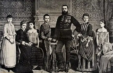 Charles de Bourbon et sa famille.