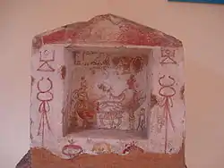Édicule funéraire gréco-punique de Marsala, avec signe de Tanit peint