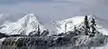 Vue de l'extrémité méridionale de la chaîne avec le mont Antero et Taylor Mountain depuis le col Monarch.