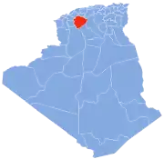 Carte d'Algérie (Wilaya de Tiaret)