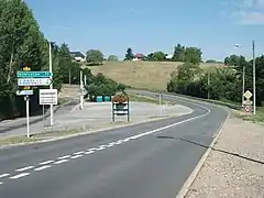 La route départementale 6 vers Montluçon