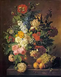 Nature morte de fleurs (1811), Melbourne, National Gallery of Victoria.