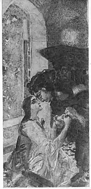 Tamara et le Démon, aquarelle, 1890, Galerie Tretiakov Moscou
