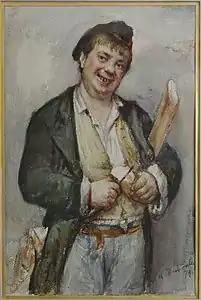 Dailly, dans le rôle de Mes-Bottes, par Marcellin Desboutin (1879).