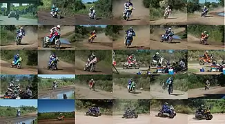 Les motos et les quads, lors de la première étape