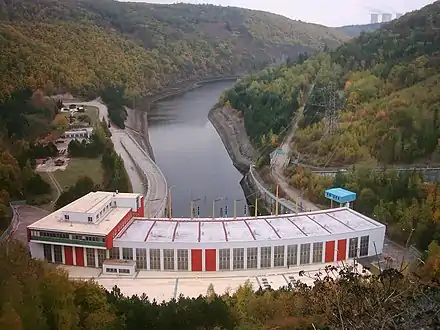 La centrale électrique de Dalešice.