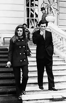 Dalida avec Luigi Tenco le 25 janvier 1967.