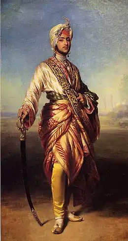 Portrait du maharajah Dhulîp Singh (1854).