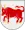 Armoiries de la province suédoise de Dalsland, représentant un taureau rouge aux cornes et sabots jaunes.