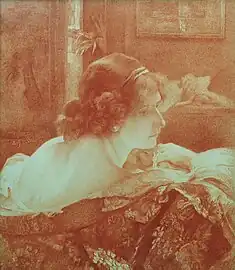 Dame sur un sofa (1895), localisation inconnue.