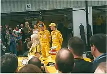 Photo de Damon Hill et Ralf Schumacher au Grand Prix de Grande-Bretagne 1998