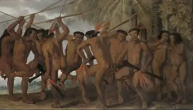 Albert Eckhout, Dança dos Tarairiú (XVIIe siècle, Musée national du Danemark).