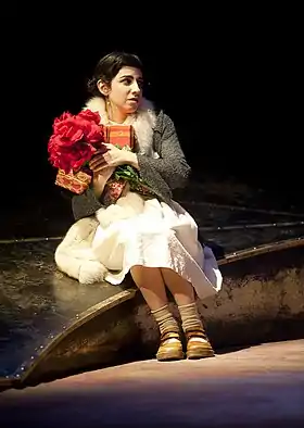 Yvonne jouée par Dana Ivgy au :théâtre Gesher (en)(Tel-Aviv, 2011).