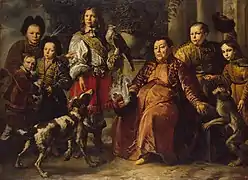 Daniel Schultz : Fauconnier de Crimée du roi Jean II Casimir Vasa avec sa famille