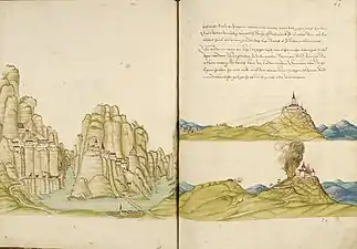 Daniel Specklin, Architectura von Vestungen, p. 61, plume, encre, aquarelle, 1583.