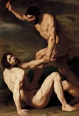 Caïn tuant Abel, réalisé par Daniele Crespi (1618-1620).
