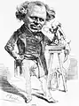 Caricature de Dantan jeune et autoportrait caricatural (Le Gaulois, 20 juin 1858)