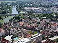 Vue d'Ulm et du Danube depuis la cathédrale.