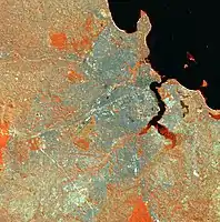 Dar es Salaam vue par satellite en 2022