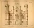 Plan architectural de la synagogue - 1875