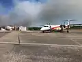 Dash 8 de la Sécurité Civile lors des incendies de forêt en Ardèche 2022.