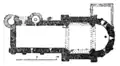 Plan de l'église par Léo Drouyn (1880)