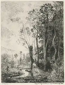 14. Charles-François Daubigny, Le Satyre, 1848, vernis mou.