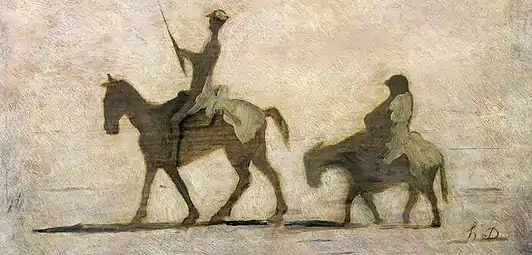 Don Quichotte et Sancho Panza, 1850-1852Itami, City Art Museum