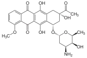 Structure chimique de la daunorubicine