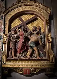 Histoire de la crucifixion du Christ, « Jésus est chargé de sa croix »