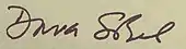 Signature de Dava Sobel