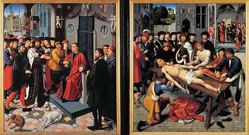 Le Jugement de Cambyse, diptyque de Gerard David, 1498