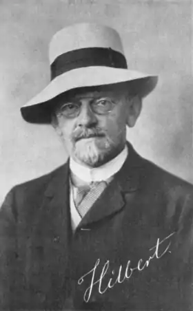 David Hilbert, organisateur et célèbre pour ses 23 problèmes de Hilbert proposés à l'ICM 1900