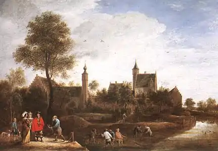 David Teniers le Jeune, Vue côté jardin du château Sterckshof, 1650, Londres, National Gallery