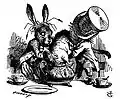 Un thé chez les fous (illustration d'Alice in Wonderland)