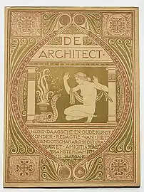 De Architect (1913), couverture de revue.