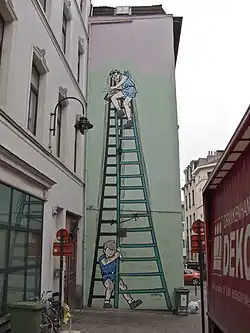 Fresque murale La Patrouille des Castors à Bruxelles