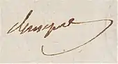 Signature de Augustin César François de Cheppe