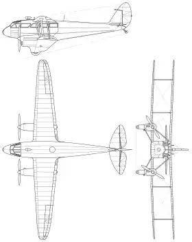 vue en plan de l’avion