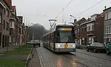 Un tram à plancher bas (réseau de Gand, 2006)