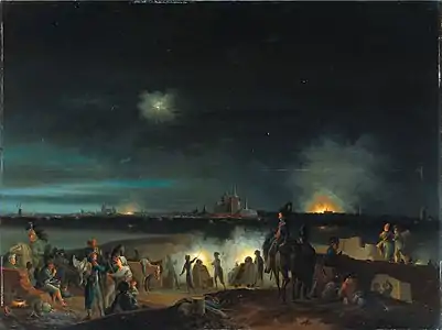 Le Bombardement de Bois-le-Duc(1800), huile sur panneauRijksmuseum Amsterdam