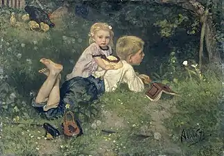 Les Papillons (1871), huile sur panneau, Amsterdam, Rijksmuseum.