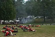 Reconstitution des scènes de combat à l’occasion du 250e anniversaire du siège en 2007.