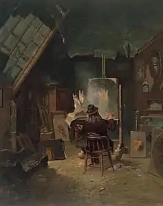 Edwin Deakin : Samuel Marsden Brookes in his Studio, 1876, Musée des Beaux-Arts de San Francisco