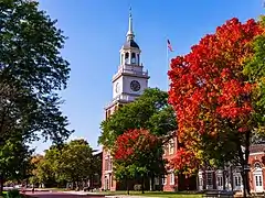 La tour d'horloge, réplique de l'Independence Hall de Philadelphie